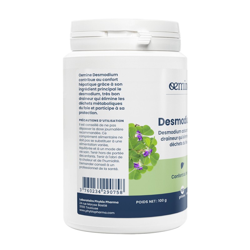 oemine desmodium protège le foie, détoxifie, élimine les déchets