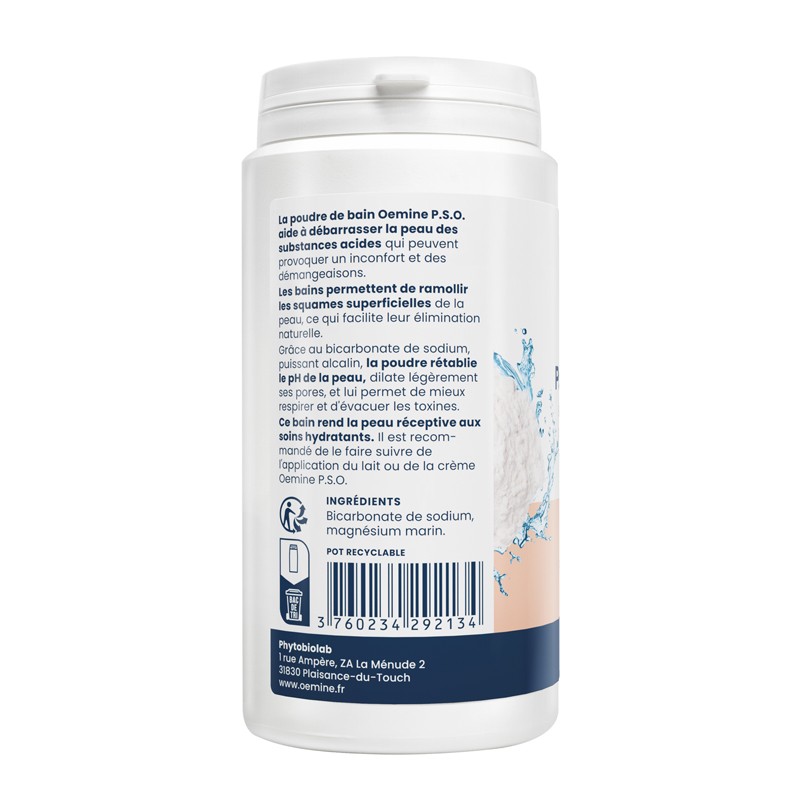 Oemine P.S.O. poudre de bain alcaline au magnésium marin