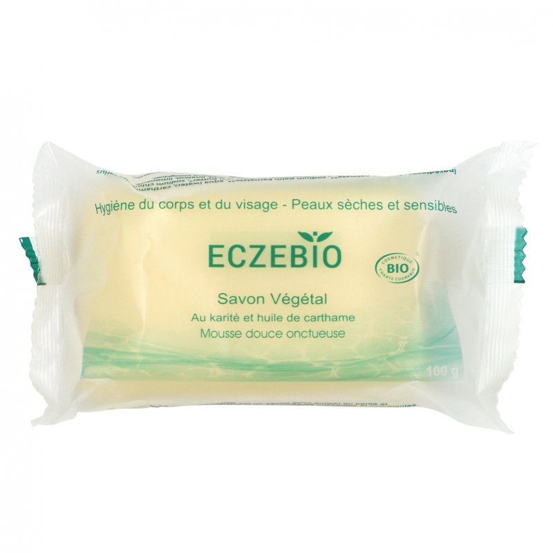 ECZEBIO Savon bio doux au karité et carthame, parfum citron lavande