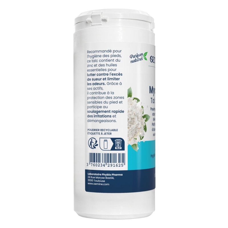 MYCOBIO Talc absorbant pour sudation excessive, déodorant