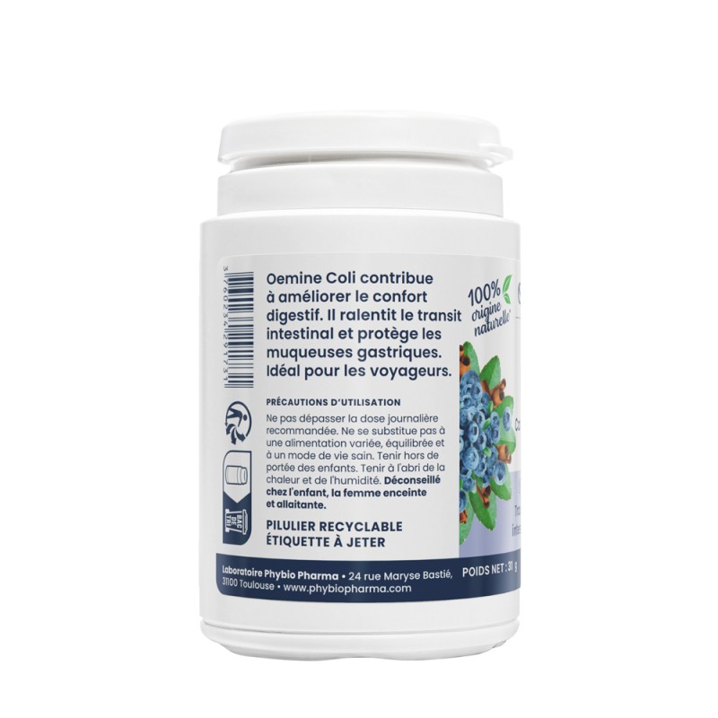 Oemine Coli Cannelle et myrtilles pour le confort intestinal