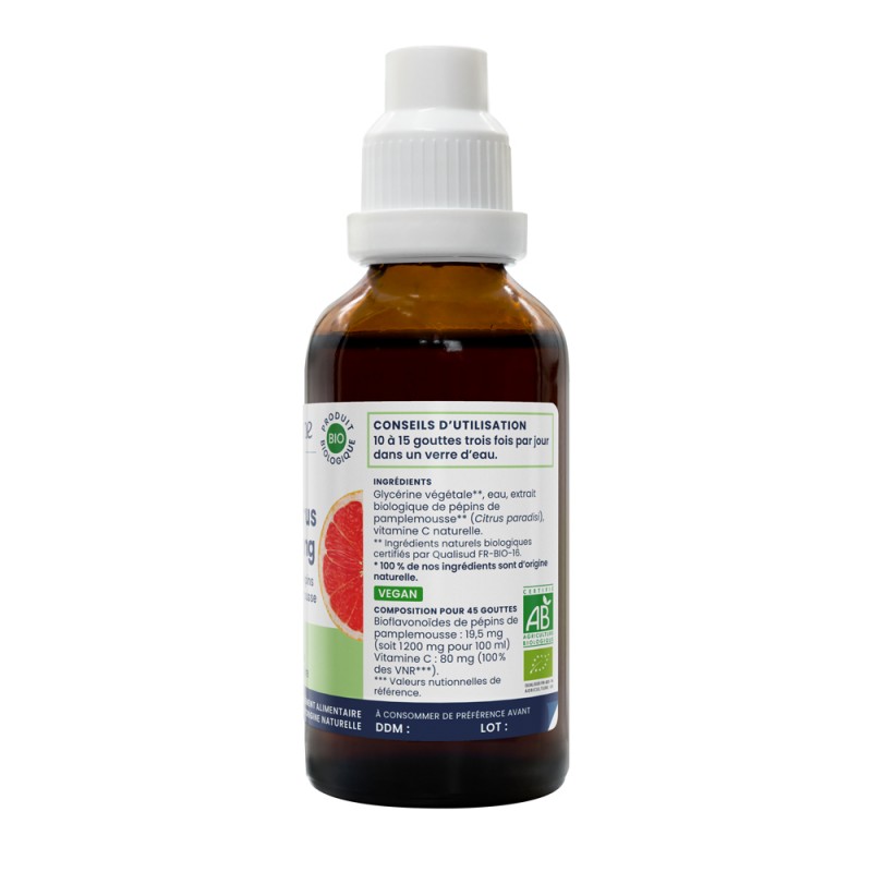 BIOCITRUS 1200 pépins de pamplemousse bio défenses immunitaires Oemine