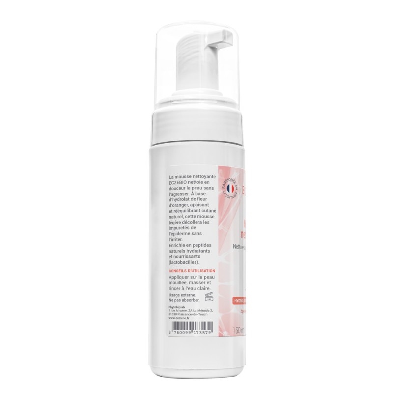 Mousse nettoyante bio à la fleur d'oranger visage et corps Eczebio