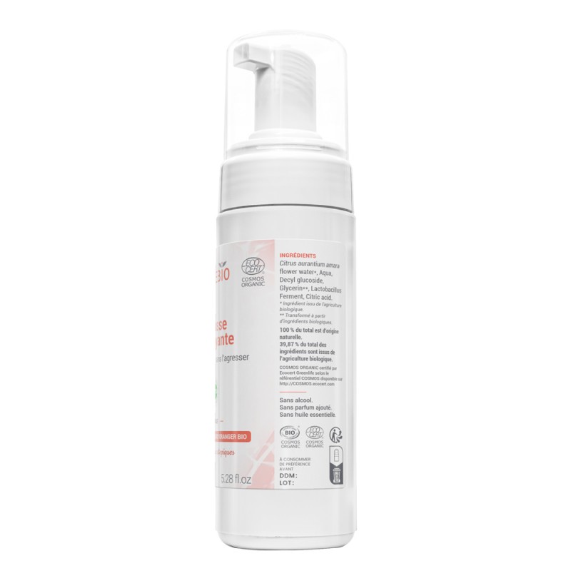 Mousse nettoyante bio à la fleur d'oranger visage et corps Eczebio