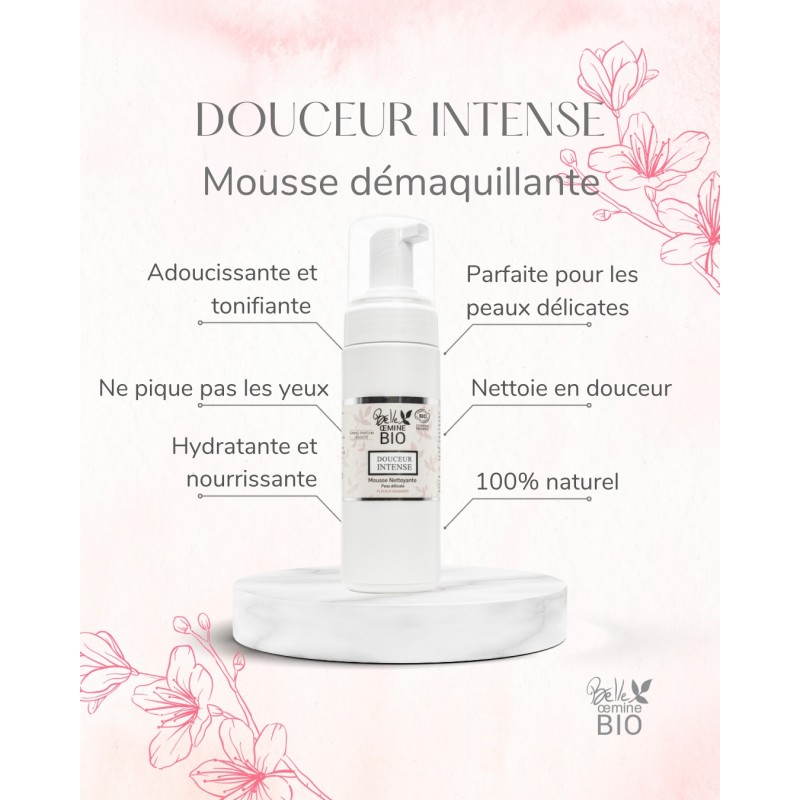 Mousse nettoyante démaquillante bio Douceur Intense naturelle