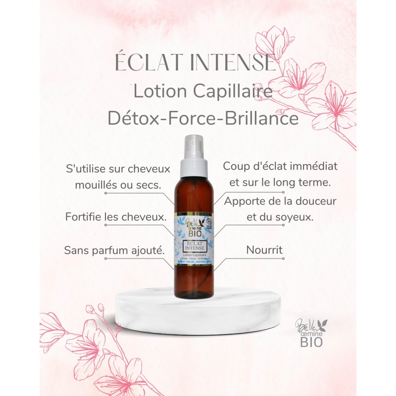 Lotion capillaire détox force brillance des cheveux Belle Oemine bio