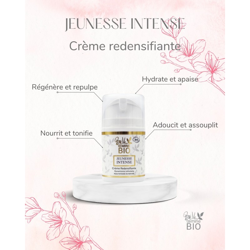 Crème antiride JEUNESSE INTENSE peau fatiguée, mature BELLE OEMINE BIO