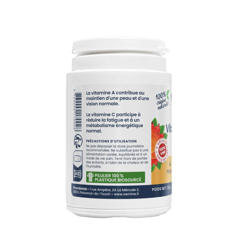 Oemine Vitamines A et C naturelles antioxydantes contre la fatigue