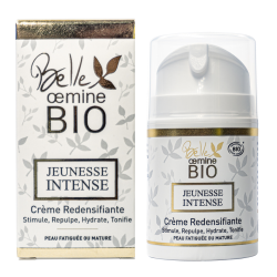 Crème Redensifiante JEUNESSE INTENSE peau fatiguée ou mature - Belle Oemine Bio