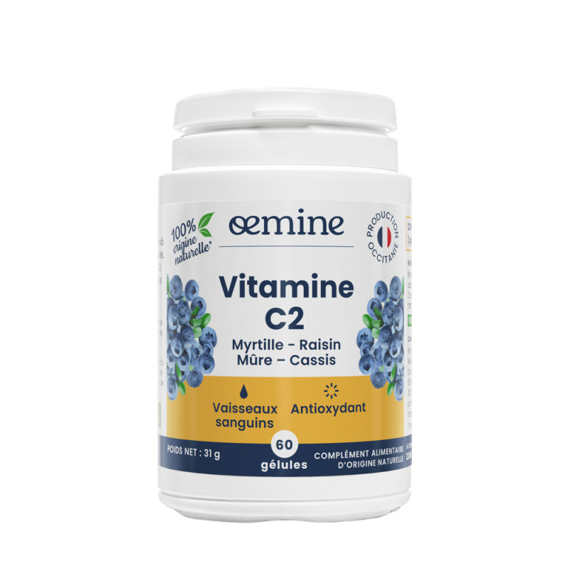 Oemine vitamine C2 mûre, myrtille, canneberge, pour vaisseaux sanguins