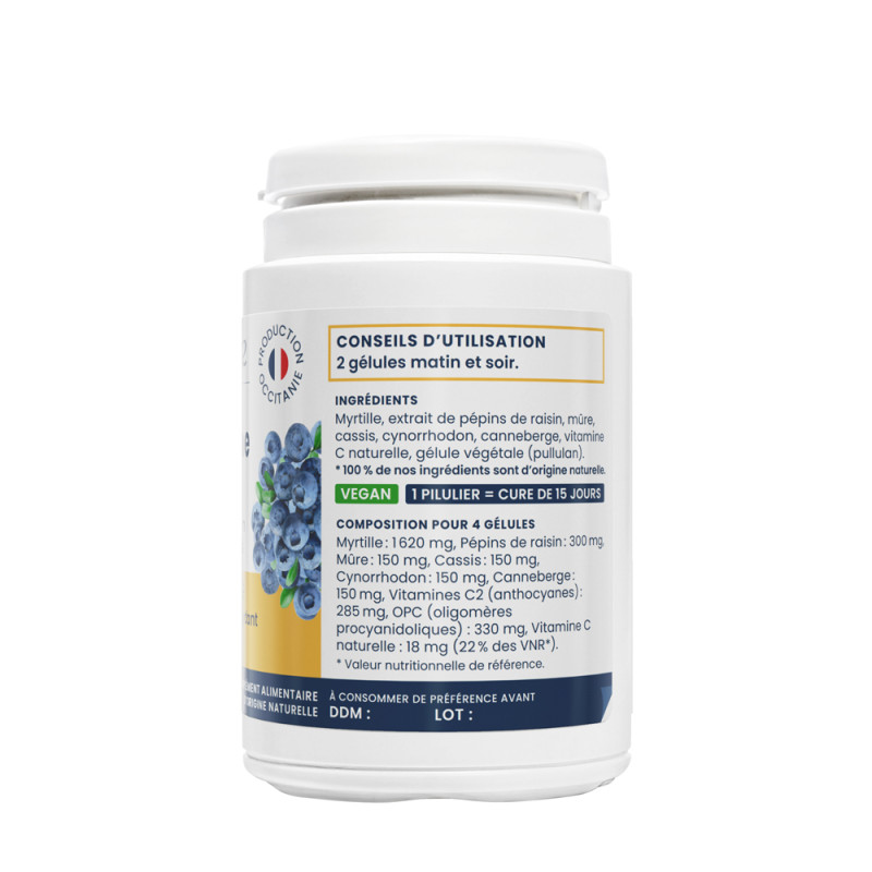 Oemine vitamine C2 mûre, myrtille, canneberge, pour vaisseaux sanguins