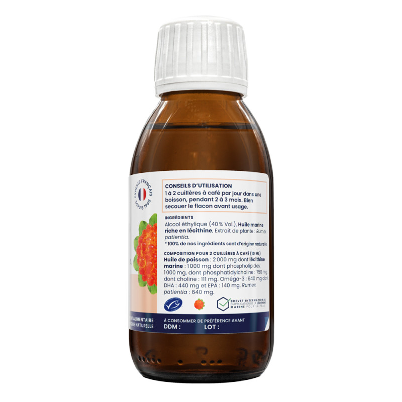 lécithine marine 1000 mg  Oemine PSO flacon 125ml