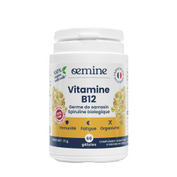 Oemine Vitamine B12 naturelle sans gluten, immunité, moral, métabolisme