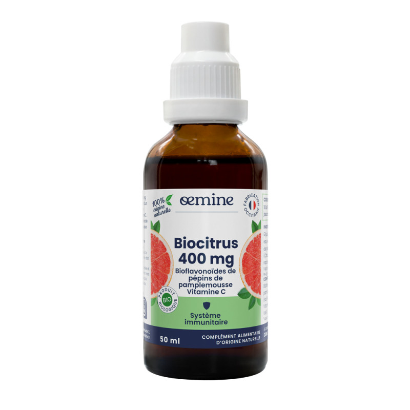 BIOCITRUS 400 pépins de pamplemousse bio système immunitaire Oemine