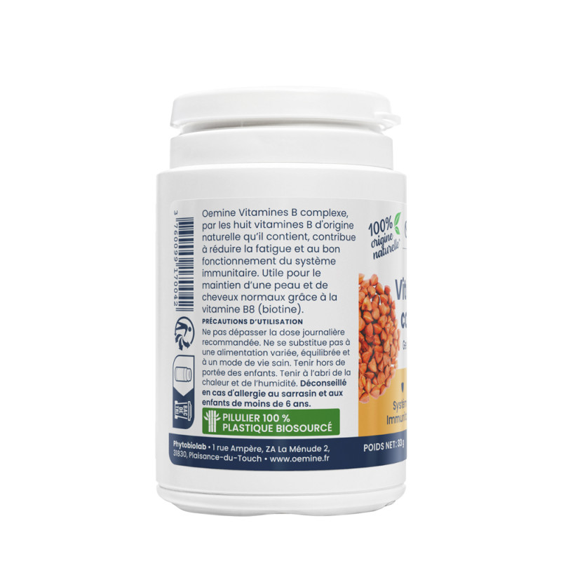 Oemine Vitamines B complexe, 8 vitamines B naturelles - fatigue, immunité