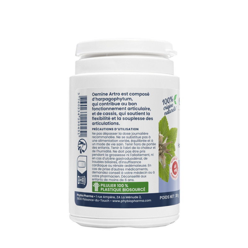 ARTRO gélules Oemine harpagophytum et cassis pour les articulations