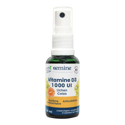 Oemine Vitamine D3 1000 UI concentrée, végétale et naturelle, lichen