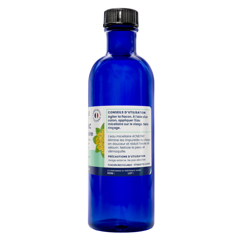 Eau micellaire bio purifiante Acnezinc Oemine pour l'acné