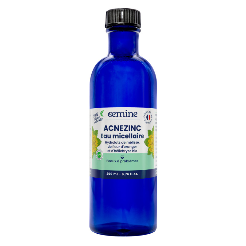 Eau micellaire bio purifiante Acnezinc Oemine pour l'acné