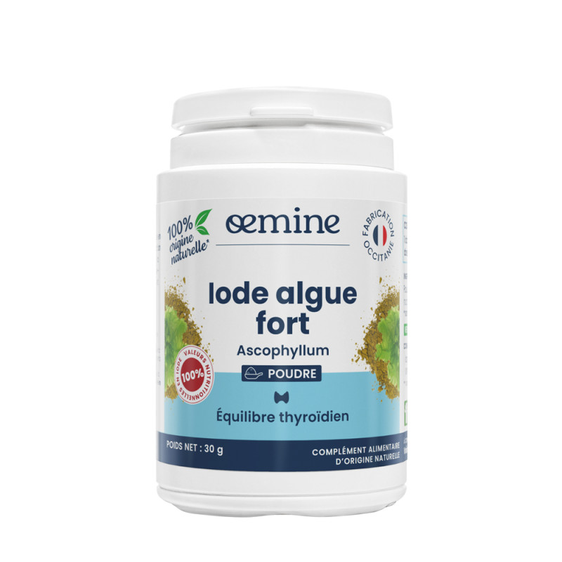 Oemine Iode Algue Fort algue marine, thyroïde, peau, métabolisme