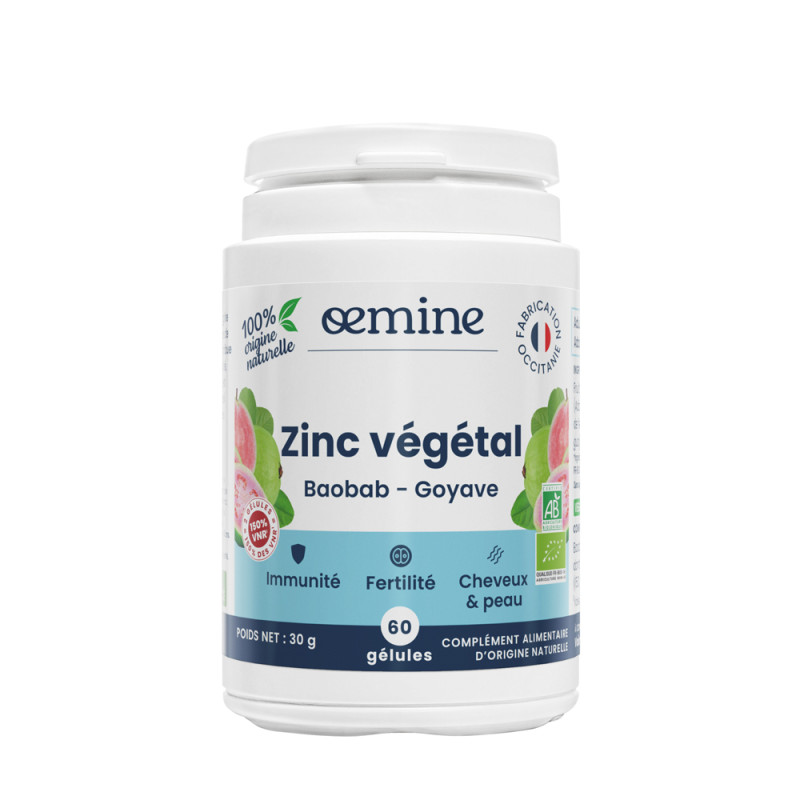 ZINC VEGETAL BIOLOGIQUE - 60 Gélules