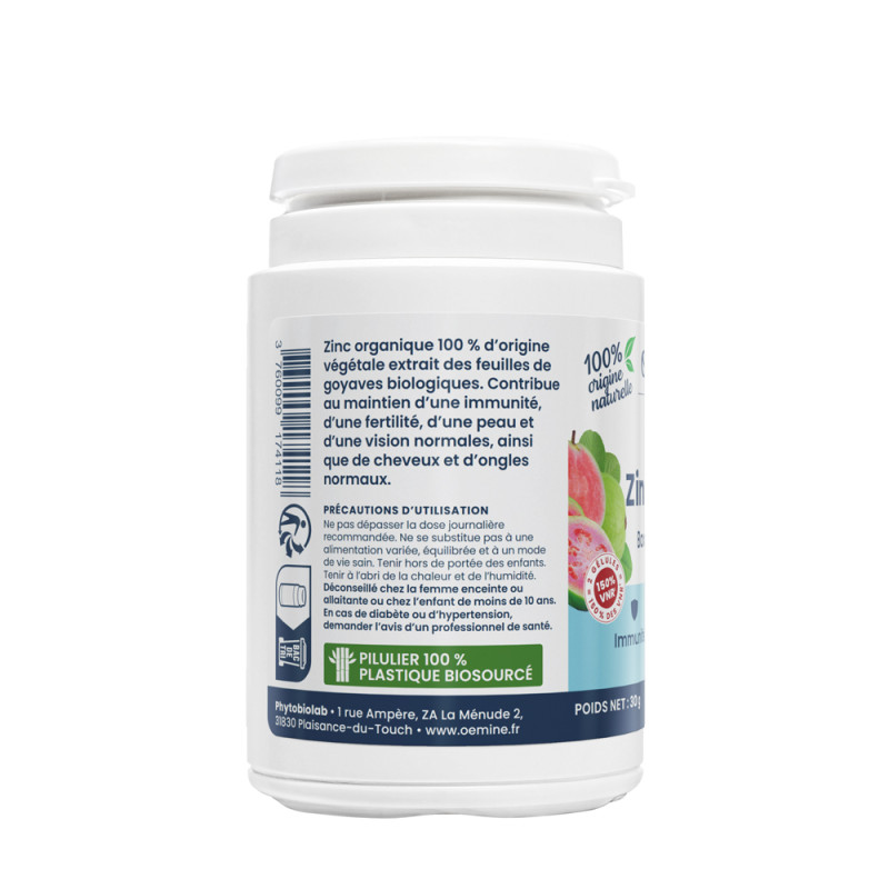 ZINC VEGETAL BIOLOGIQUE - 60 Gélules