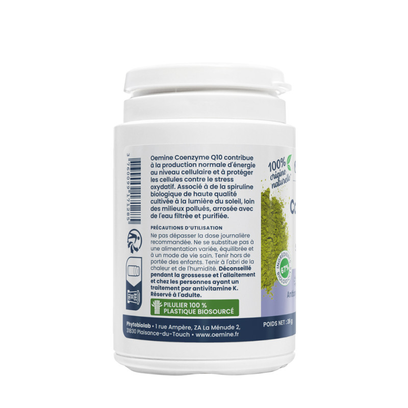 Coenzyme Q10 Oemine naturel pour le coeur, le sport, l'effort