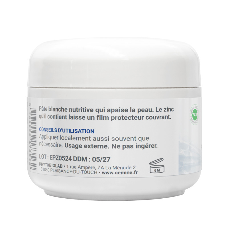 Oemine ECZEBIO Pâte Zinc bio apaise, cicatrise, assainit, protège