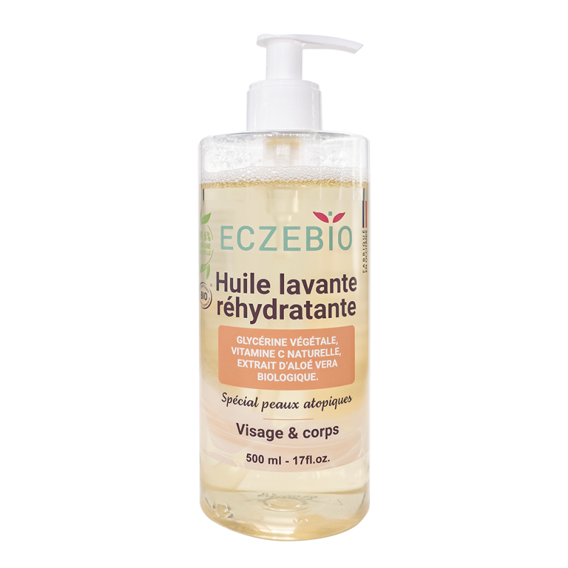 Huile Lavante Réhydratante Bio à l'Aloe Vera - ECZEBIO
