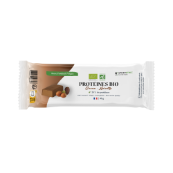 Barre protéinée bio cacao noisette – Nutrition sportive naturelle
