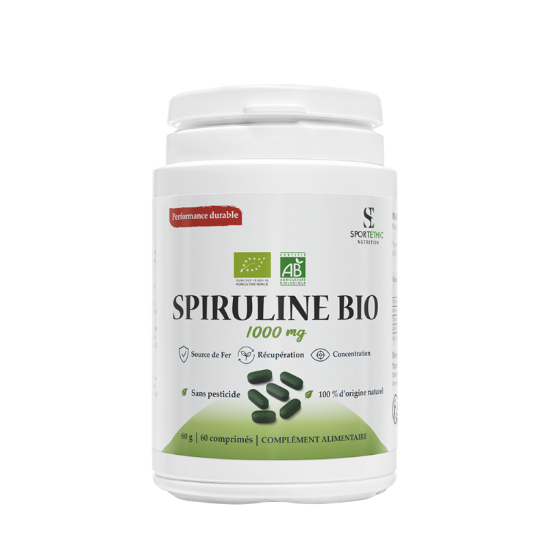 Spiruline Bio SportEthic 1000 mg – Énergie, Immunité & Performance Naturelle