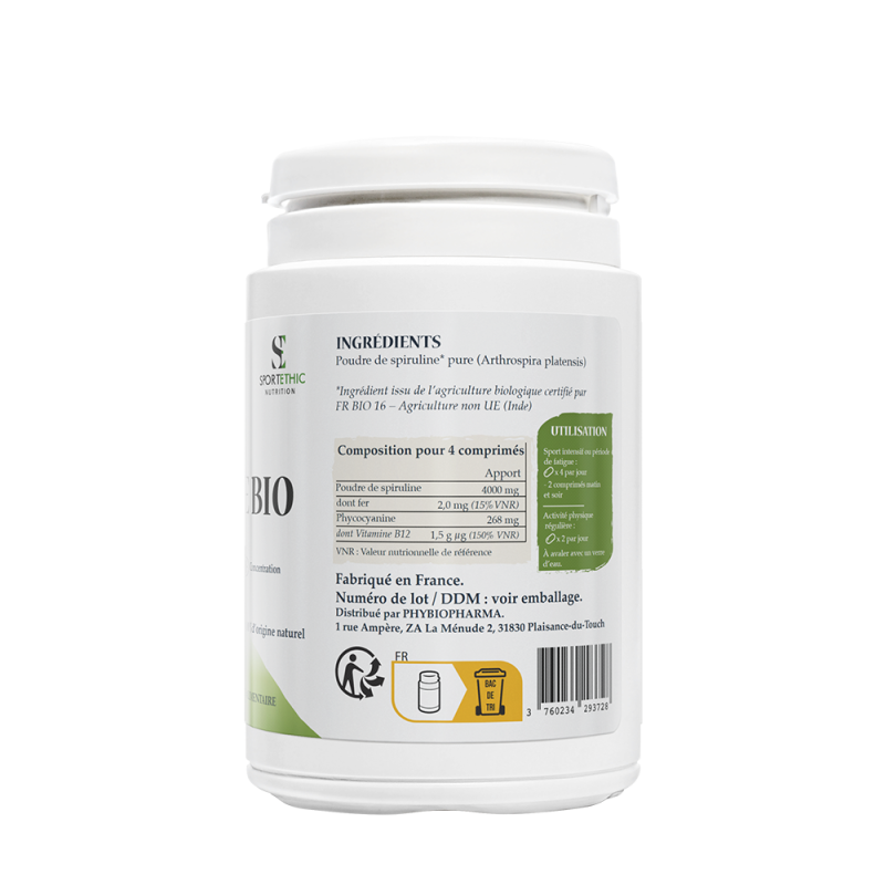 Spiruline Bio SportEthic 1000 mg – Énergie, Immunité & Performance Naturelle
