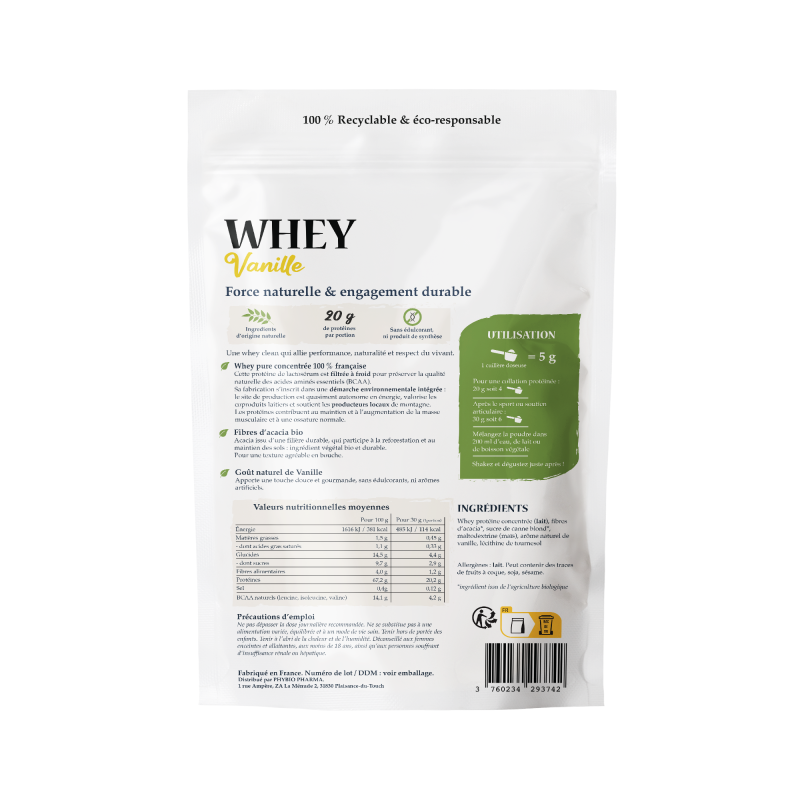 Whey Vanille Française Clean & Performante – SportEthic Nutrition