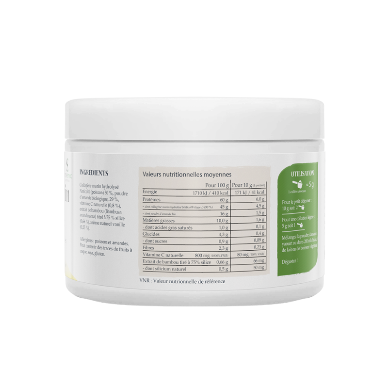 Nutrition naturelle : collagène marin, vanille-amande et vitalité musculaire