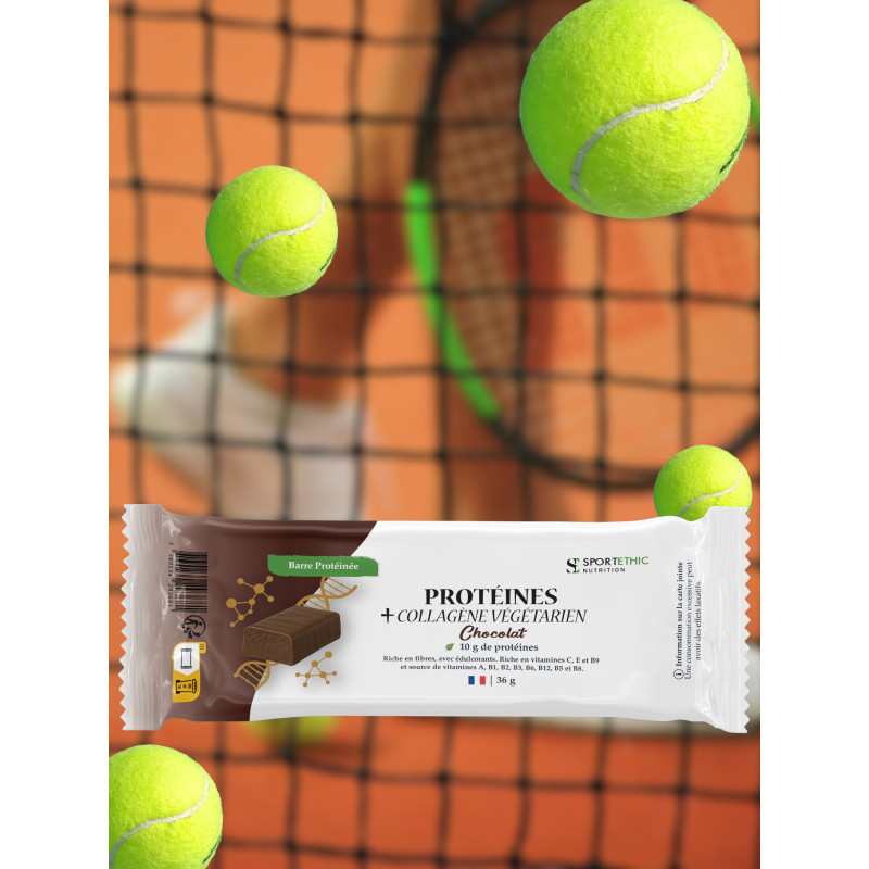 Barre Protéinée Collagène Végétarien Chocolat - Marque SportEthic Nutrition