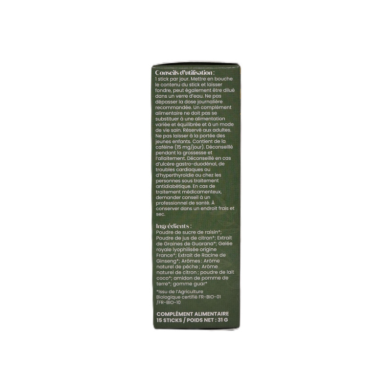 Sticks gelée royale française bio orodispersible – Vitalité