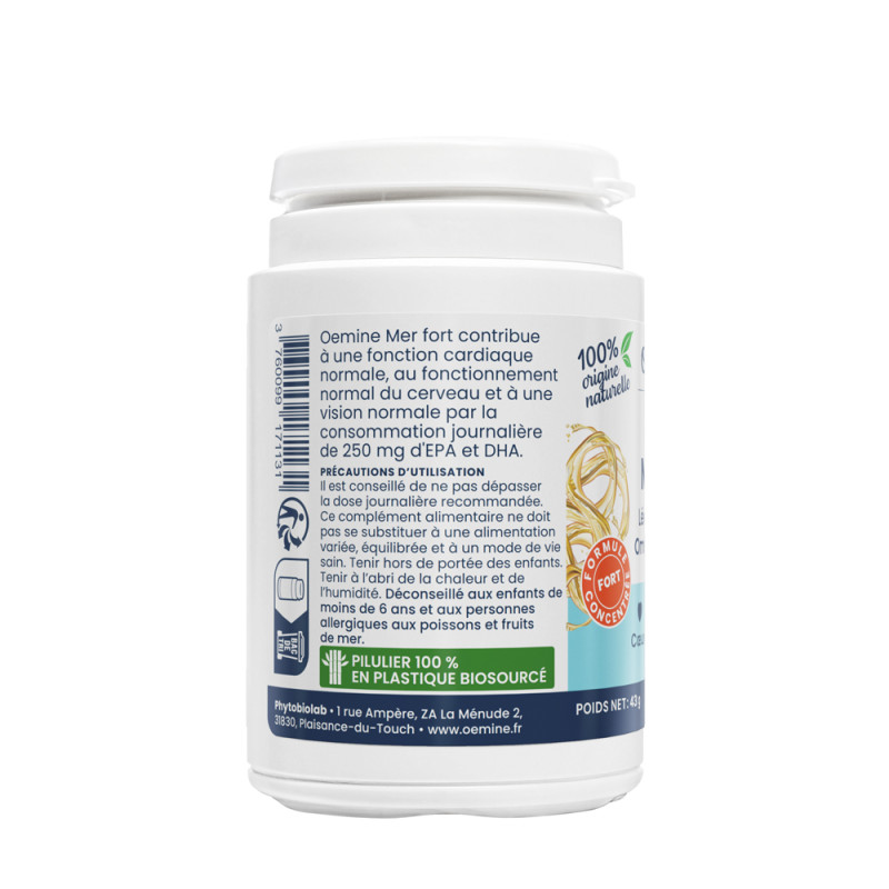 Oemine Mer Fort Oméga-3 phospholipides pour coeur, mémoire, vision