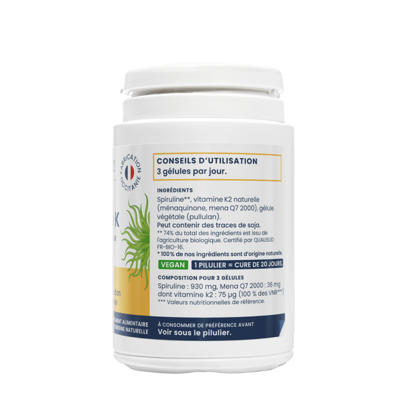 Oemine Vitamine K (K1 et K2)  naturelle pour les os et le sang