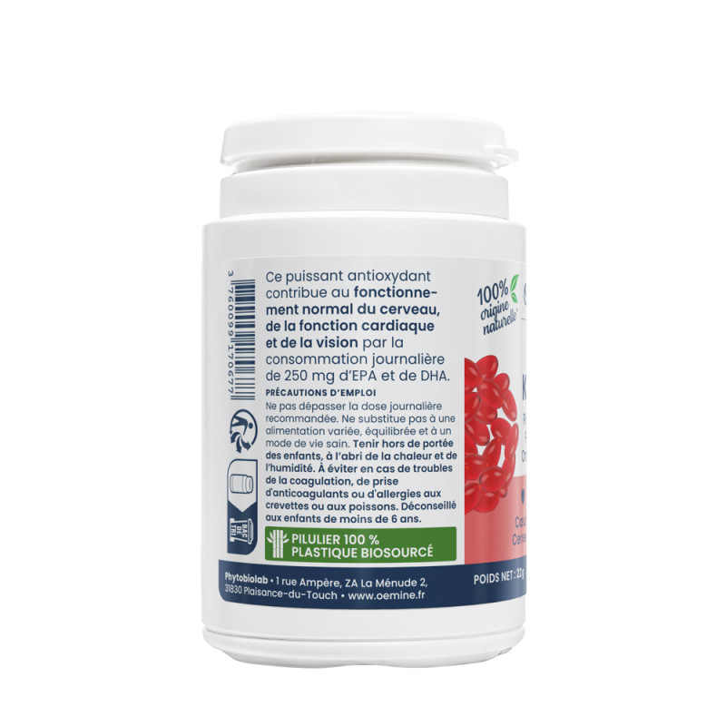 Huile de KRILL NKO 500mg 100% pure oemine antioxydante phospholipides