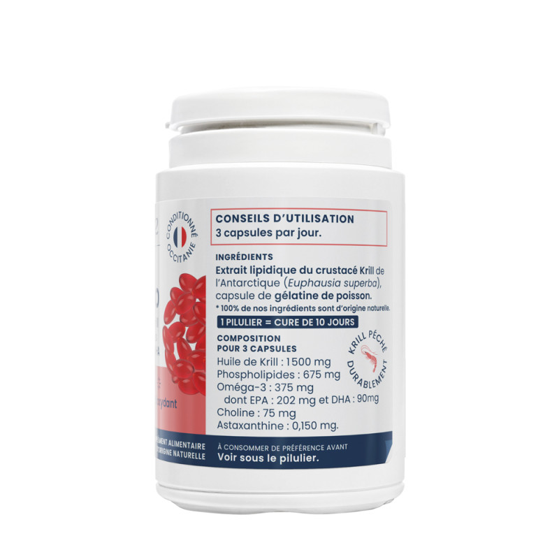 Huile de KRILL NKO 500mg 100% pure oemine antioxydante phospholipides