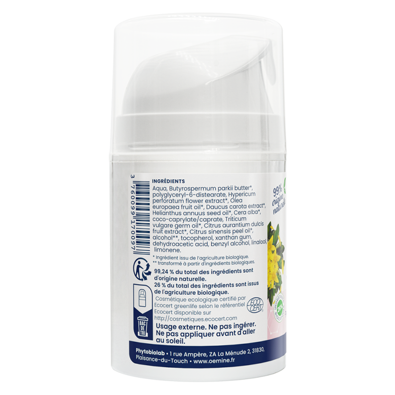 Oemine Derm Crème bio aux vitamines A, C et E naturelles