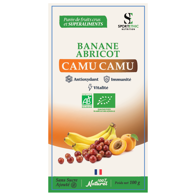 SPORTETHIC PUREE FRUIT CAMU CAMU BIOLOGIQUE 100 G - Marque SPORTETHIC NUTRITION