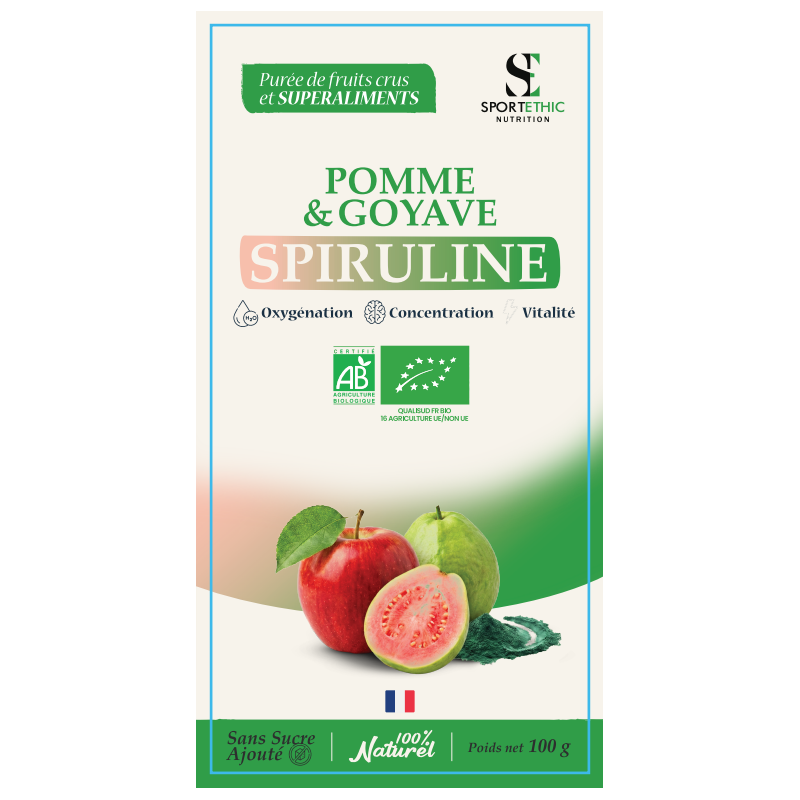 SPORTETHIC PUREE FRUIT SPIRULINE certifié biologique 100 G - Marque SPORTETHIC NUTRITION