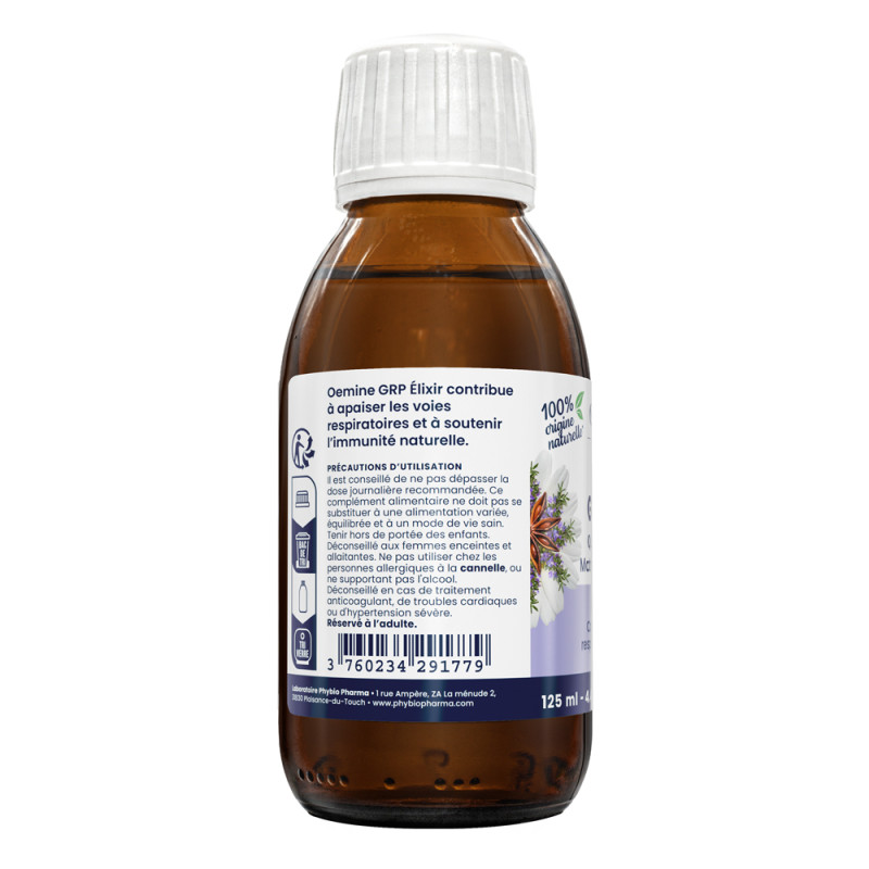 Oemine Grp élixir plantes fortifiantes calmantes organisme gorge