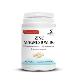 Zinc magnésium B6 naturel : un complément idéal pour la récupération musculaire, l’énergie et l’équilibre nerveux. Formule natur