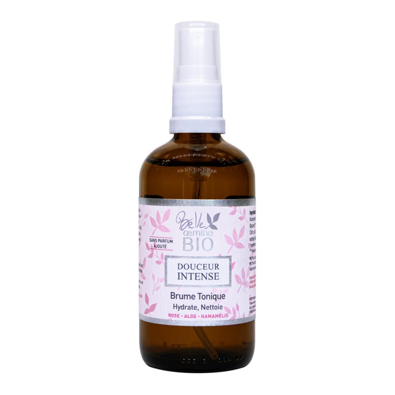 Lotion tonique bio Douceur Intense à la rose et aloe Belle Oemine bio