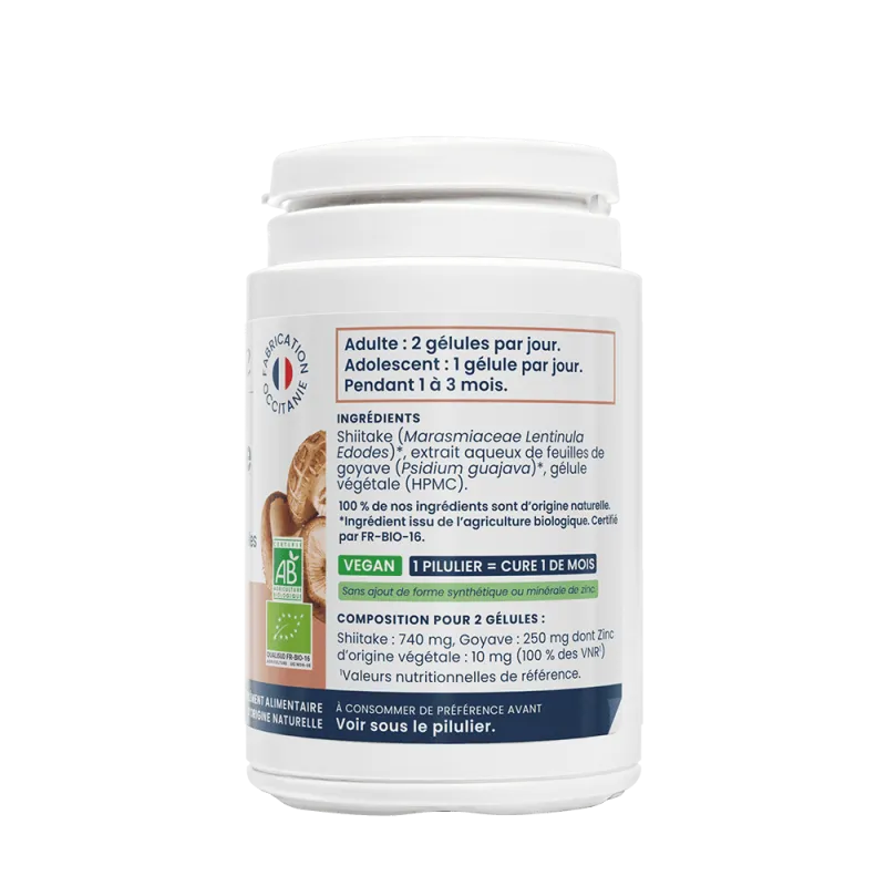 SHIITAKE ZINC BIO - 60 Gélules