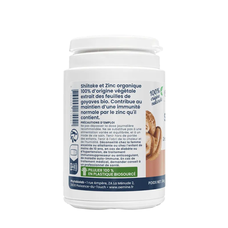 SHIITAKE ZINC BIO - 60 Gélules