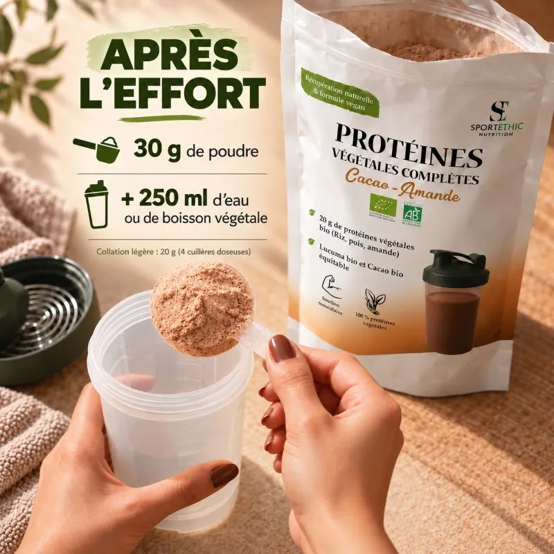 Protéines Végan Cacao Bio - Marque SportEthic Nutrition