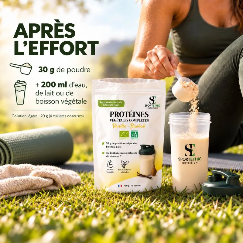 Protéines Végétales Premium Baobab Vanille – Superfruits & Protéines Complètes